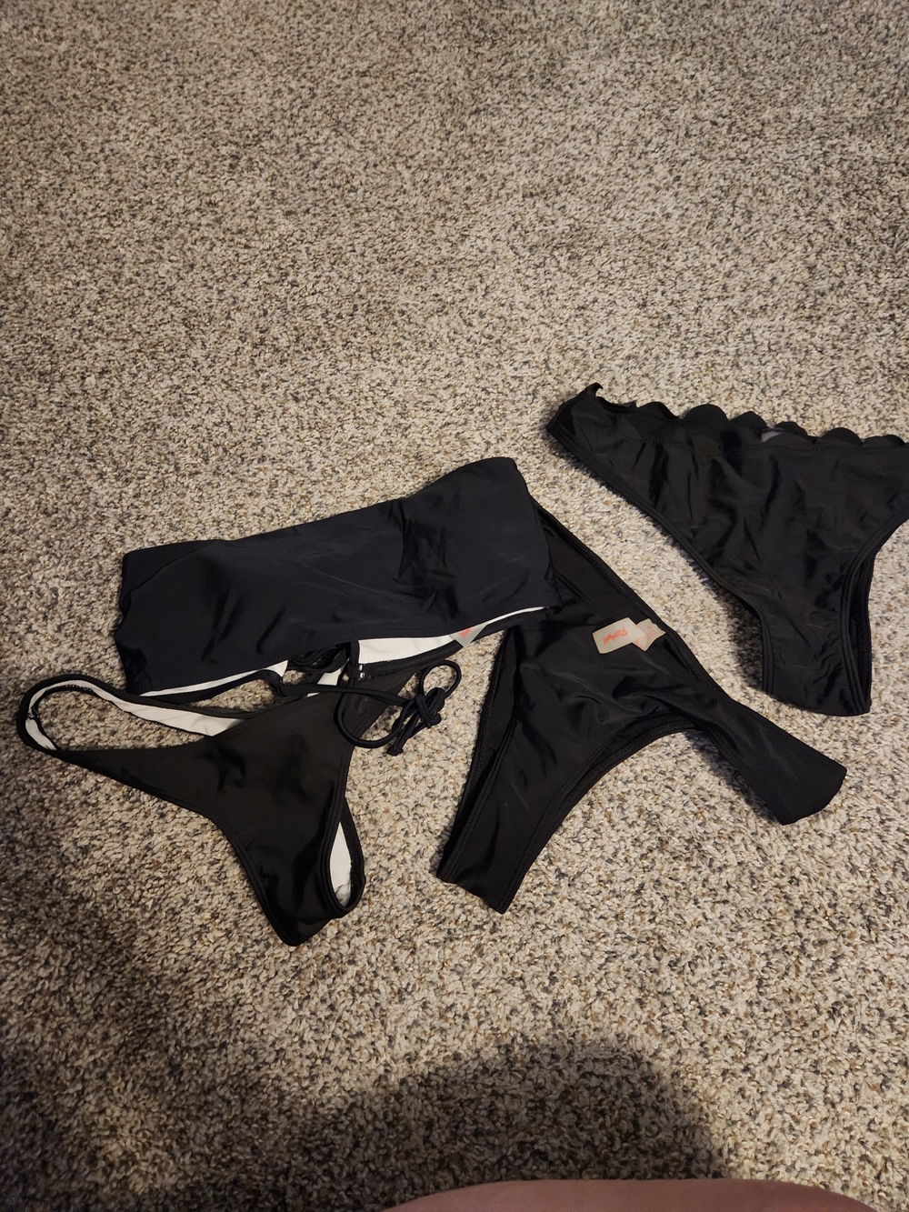 Black Bikini Set with Mix-and-Match Bottoms
